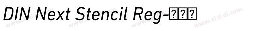 DIN Next Stencil Reg字体转换